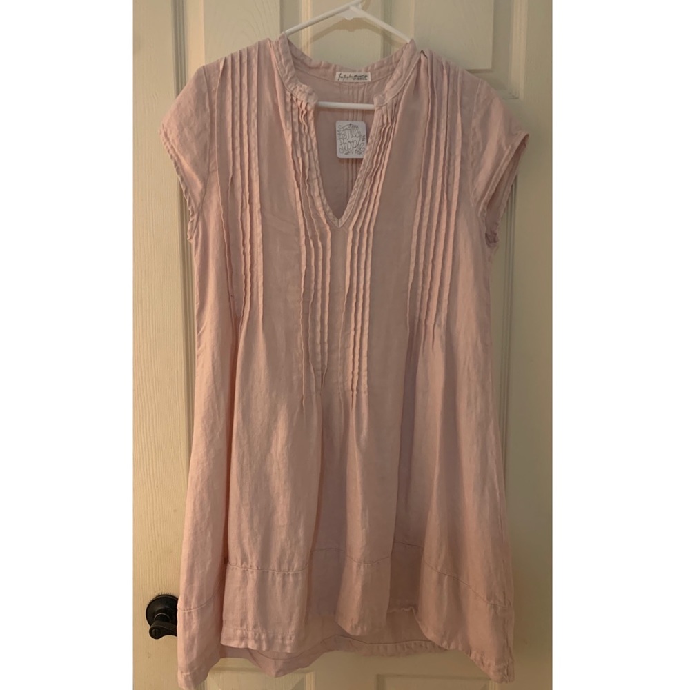 Free People River Linen Tunic Dress